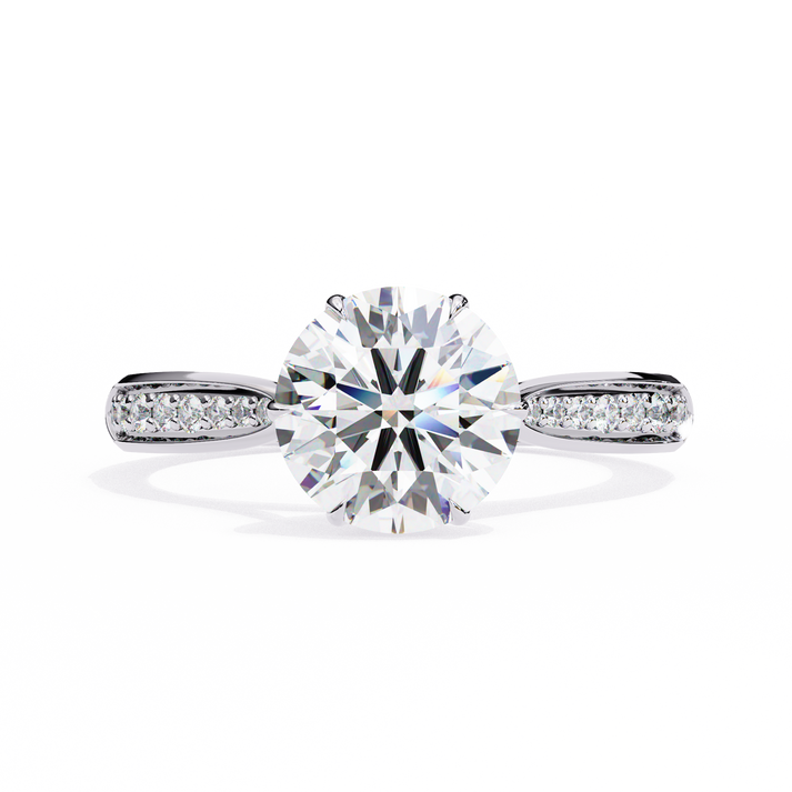 lab grown diamond | moissanite Jewellery Dual Star Lab Grown Diamond OR Moissanite Ring White Gold 18K by Rabbito Jewels