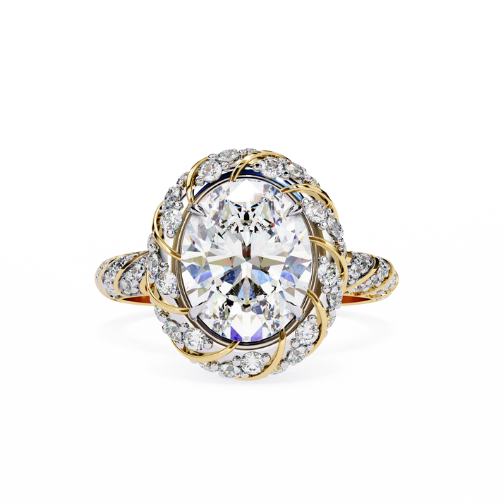 lab grown diamond | moissanite Jewellery Chic Eternity Lab Grown Diamond OR Moissanite Ring Yellow Gold 18K by Rabbito Jewels