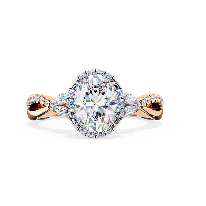 lab grown diamond | moissanite Jewellery Delight Lab Grown Diamond OR Moissanite Ring Rose Gold 18K by Rabbito Jewels