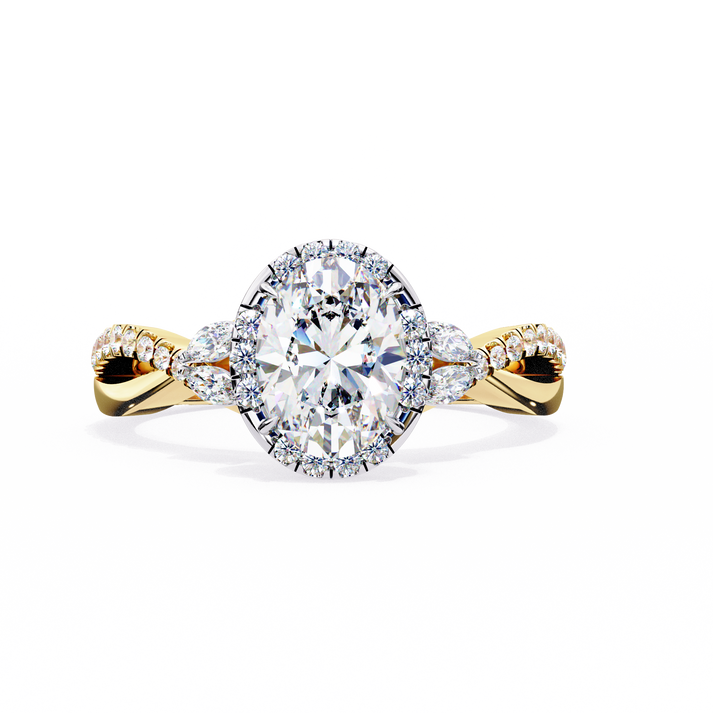 lab grown diamond | moissanite Jewellery Delight Lab Grown Diamond OR Moissanite Ring Yellow Gold 18K by Rabbito Jewels