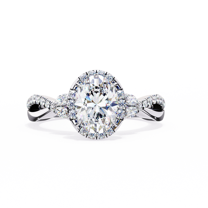 lab grown diamond | moissanite Jewellery Delight Lab Grown Diamond OR Moissanite Ring White Gold 18K by Rabbito Jewels
