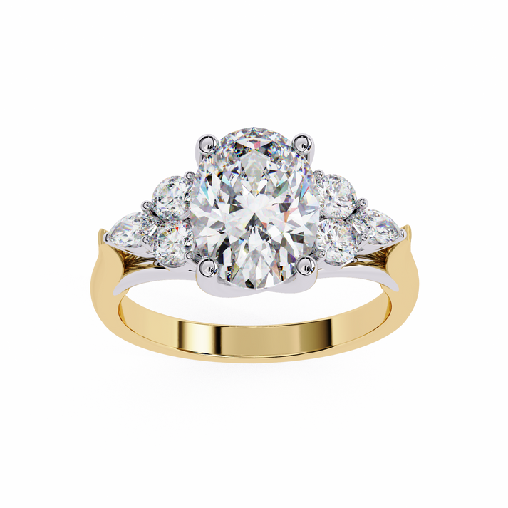 lab grown diamond | moissanite Jewellery Studded Lab Grown Diamond OR Moissanite Ring by Rabbito Jewels