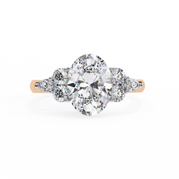 lab grown diamond | moissanite Jewellery Studded Lab Grown Diamond OR Moissanite Ring Rose Gold 14K by Rabbito Jewels