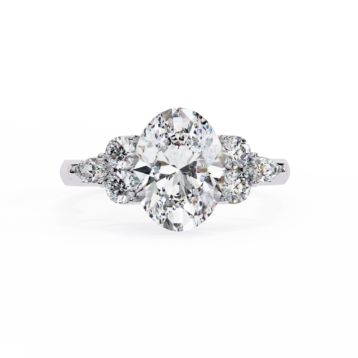 lab grown diamond | moissanite Jewellery Studded Lab Grown Diamond OR Moissanite Ring Silver by Rabbito Jewels