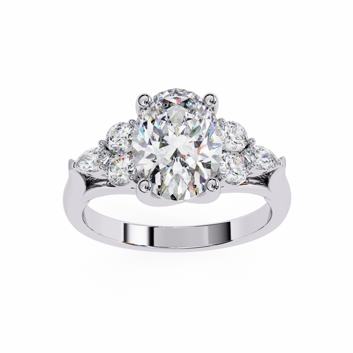 lab grown diamond | moissanite Jewellery Studded Lab Grown Diamond OR Moissanite Ring by Rabbito Jewels