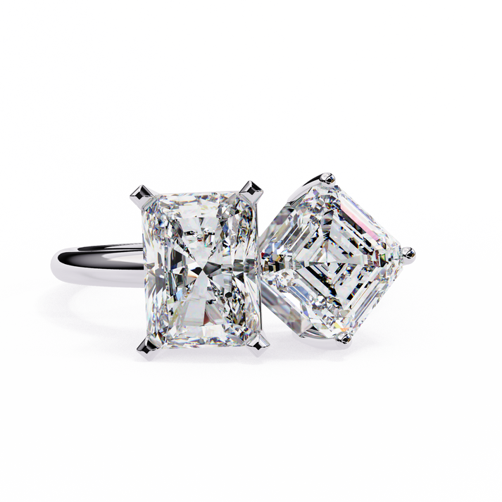 lab grown diamond | moissanite Jewellery Squared Toi Moi Lab Grown Diamond OR Moissanite Ring Silver by Rabbito Jewels