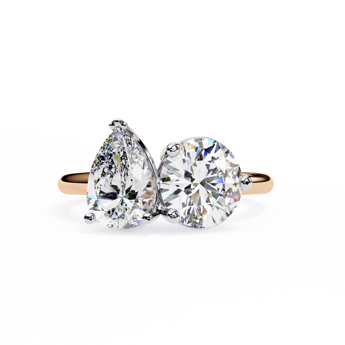lab grown diamond | moissanite Jewellery Diva Toi Moi Lab Grown Diamond OR Moissanite Ring Rose Gold 14K by Rabbito Jewels