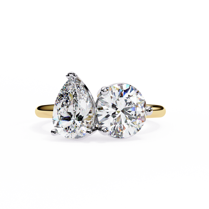 lab grown diamond | moissanite Jewellery Diva Toi Moi Lab Grown Diamond OR Moissanite Ring Yellow Gold 14K by Rabbito Jewels