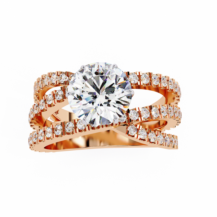lab grown diamond | moissanite Jewellery Modern Crest Lab Grown Diamond OR Moissanite Ring by Rabbito Jewels