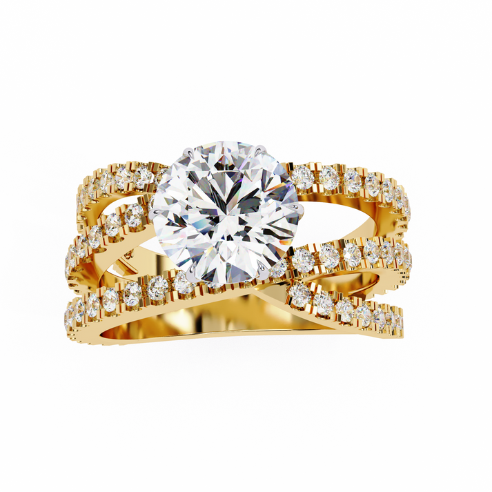 lab grown diamond | moissanite Jewellery Modern Crest Lab Grown Diamond OR Moissanite Ring by Rabbito Jewels