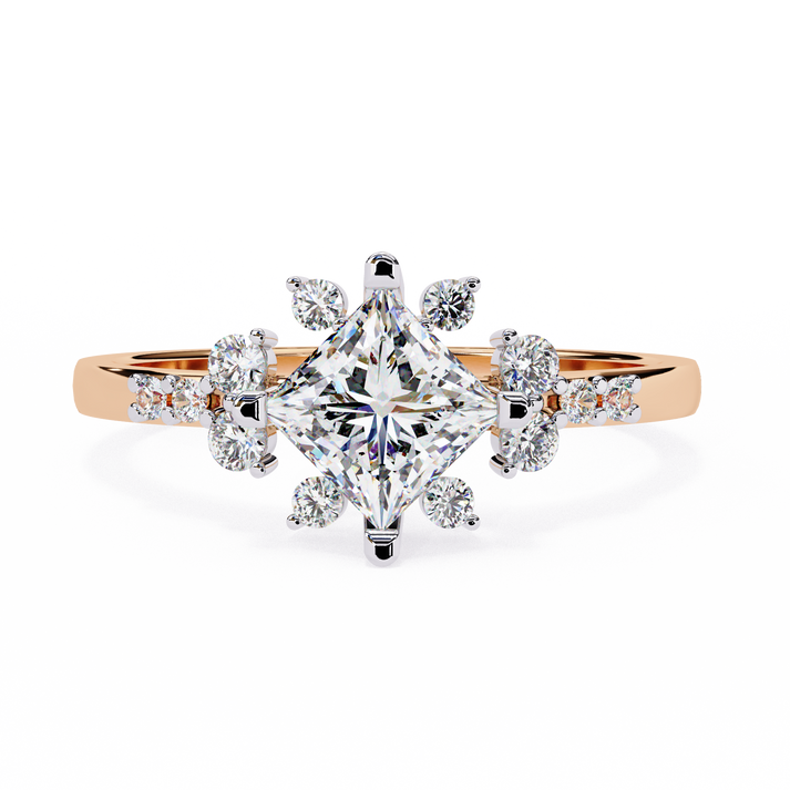 lab grown diamond | moissanite Jewellery Baritone Lab Grown Diamond OR Moissanite Ring Rose Gold 14K by Rabbito Jewels