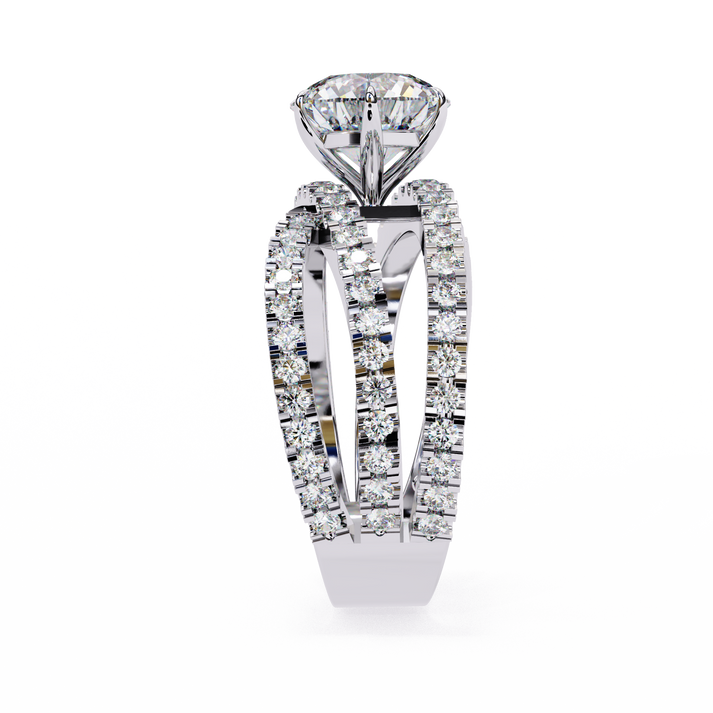 lab grown diamond | moissanite Jewellery Modern Crest Lab Grown Diamond OR Moissanite Ring by Rabbito Jewels