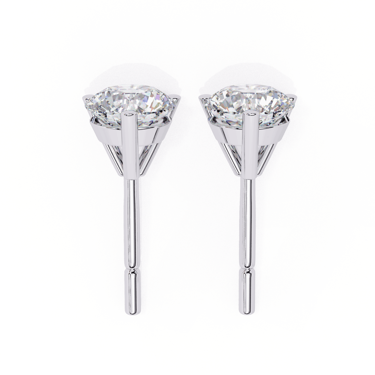 lab grown diamond | moissanite Jewellery Royal Whisper Lab Grown Diamond OR Moissanite Stud Earrings by Rabbito Jewels