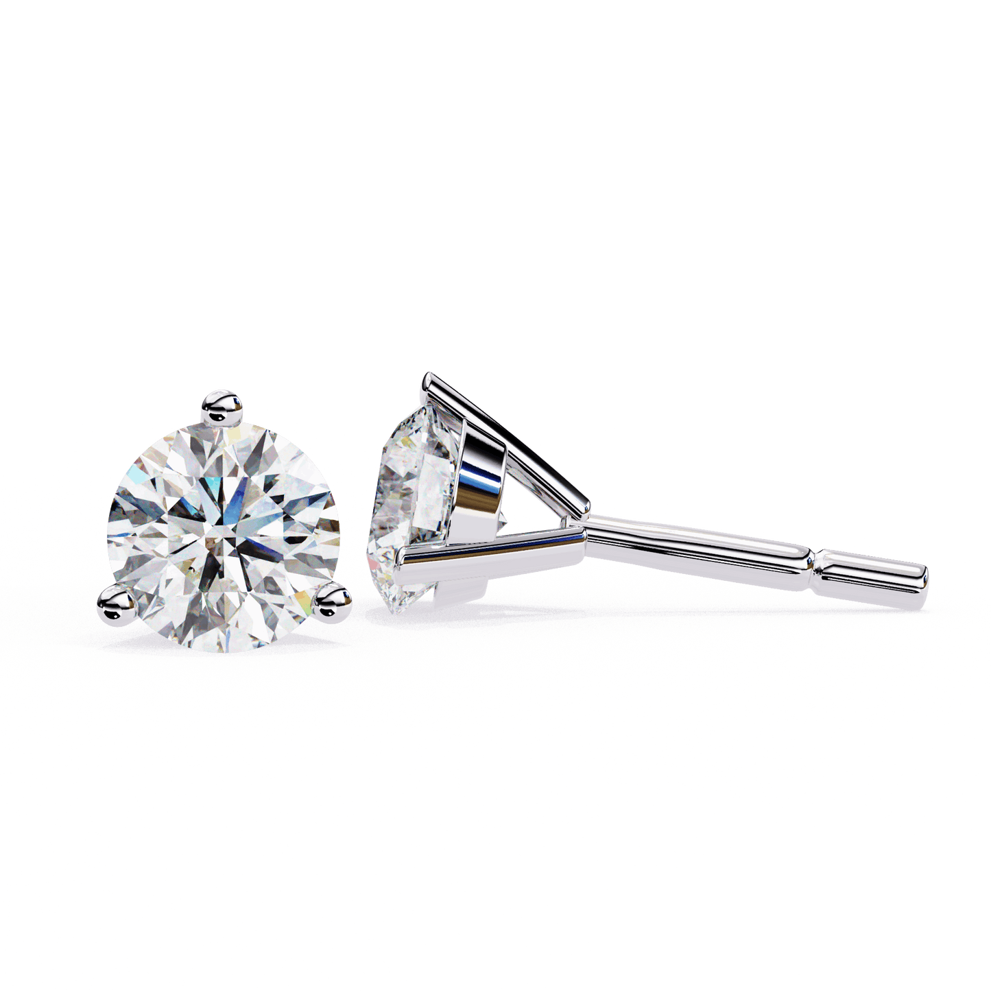 lab grown diamond | moissanite Jewellery Royal Whisper Lab Grown Diamond OR Moissanite Stud Earrings by Rabbito Jewels