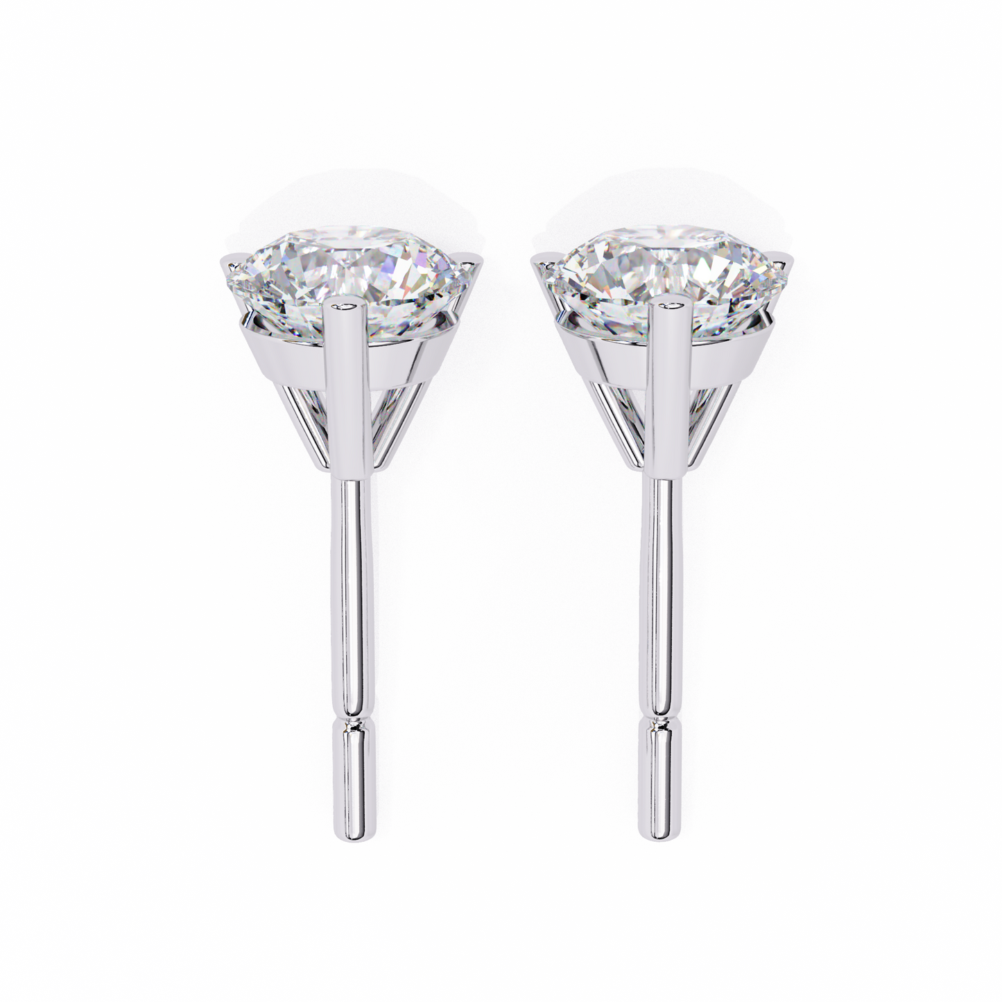 lab grown diamond | moissanite Jewellery Royal Whisper Lab Grown Diamond OR Moissanite Stud Earrings by Rabbito Jewels
