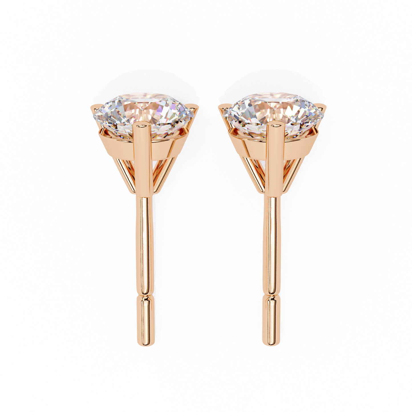 lab grown diamond | moissanite Jewellery Royal Whisper Lab Grown Diamond OR Moissanite Stud Earrings by Rabbito Jewels