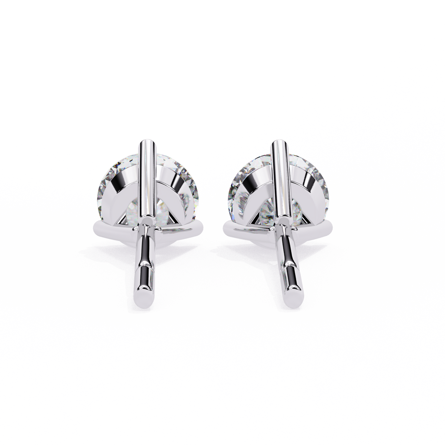 lab grown diamond | moissanite Jewellery Royal Whisper Lab Grown Diamond OR Moissanite Stud Earrings by Rabbito Jewels