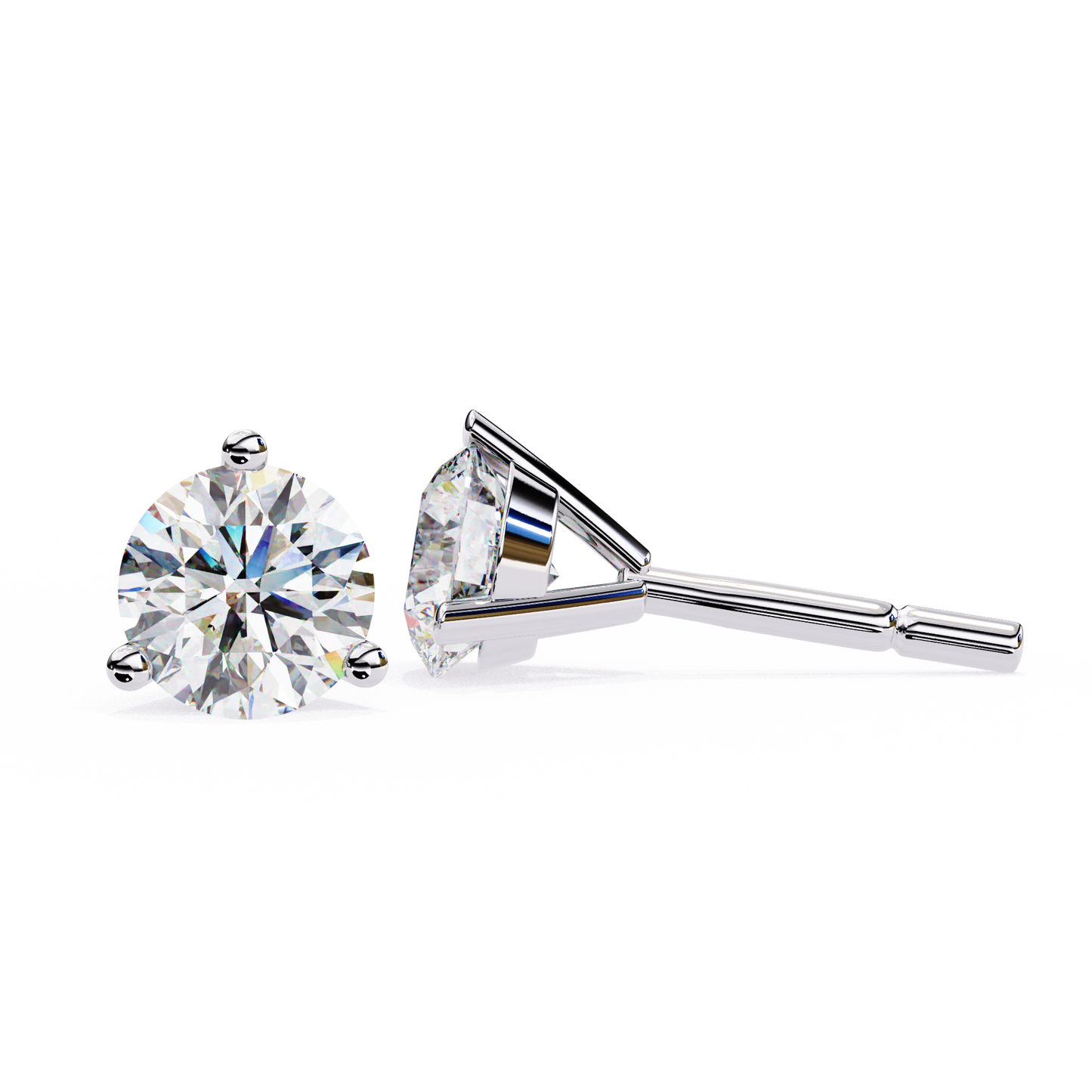 lab grown diamond | moissanite Jewellery Royal Whisper Lab Grown Diamond OR Moissanite Stud Earrings by Rabbito Jewels
