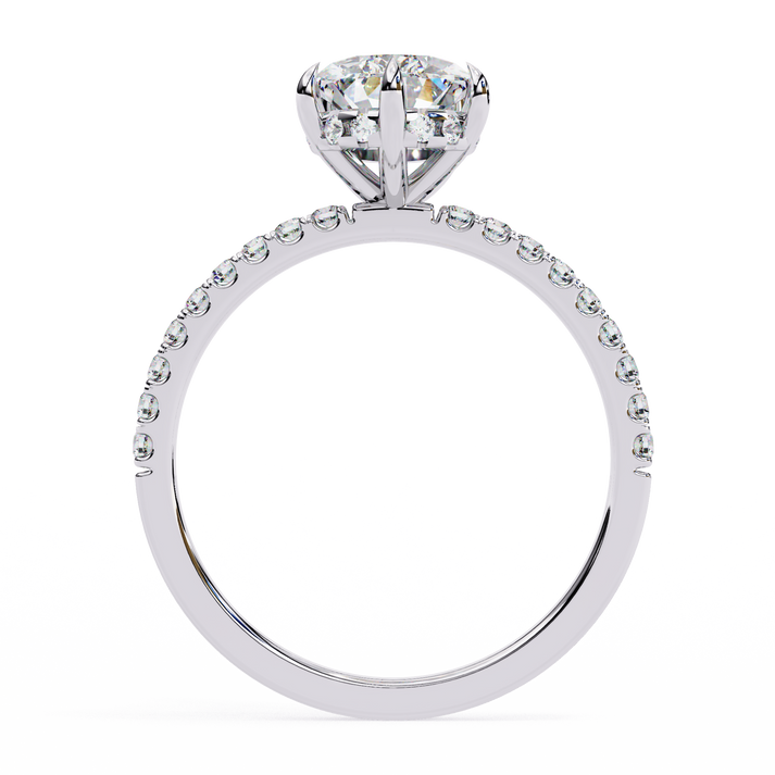 lab grown diamond | moissanite Jewellery Paradise Pear Halo Lab Grown Diamond OR Moissanite Ring by Rabbito Jewels