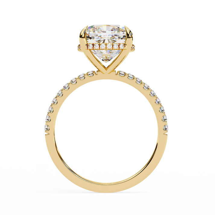 lab grown diamond | moissanite Jewellery Cushion Cotal Halo Lab Grown OR Moissanite Ring by Rabbito Jewels