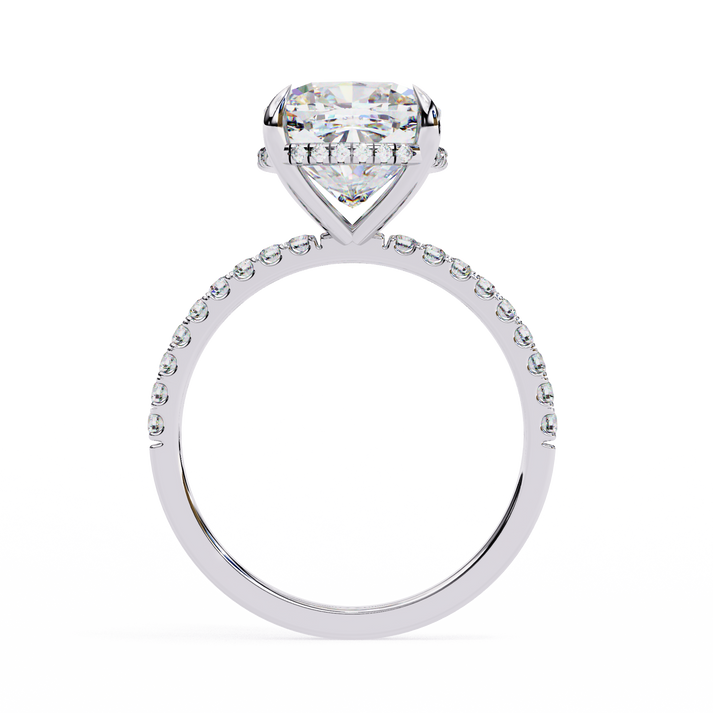 lab grown diamond | moissanite Jewellery Cushion Cotal Halo Lab Grown OR Moissanite Ring by Rabbito Jewels