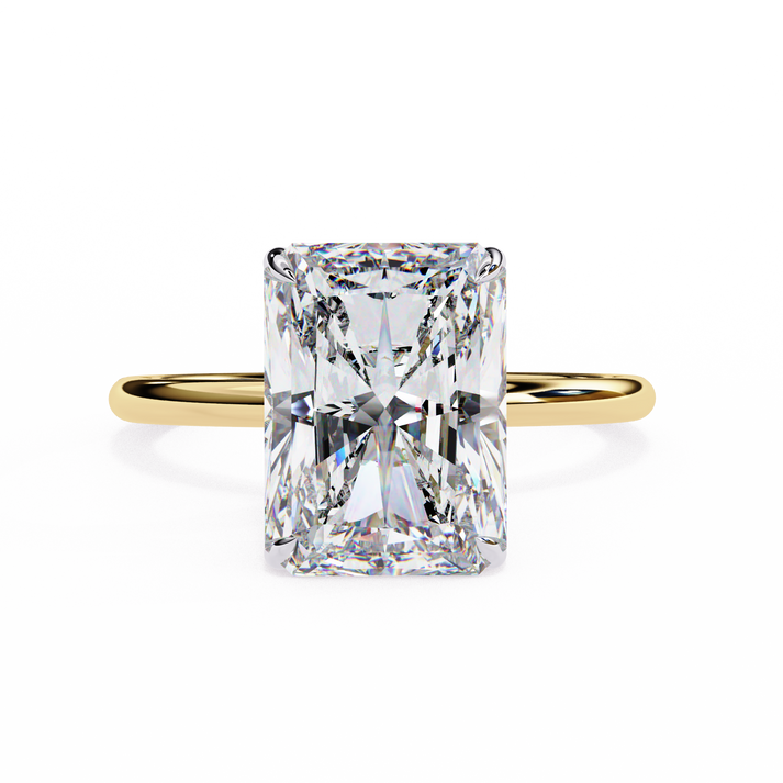 lab grown diamond | moissanite Jewellery 3.03CT Swiri Lab Grown Diamond OR Moissanite Ring Yellow Gold 18K by Rabbito Jewels