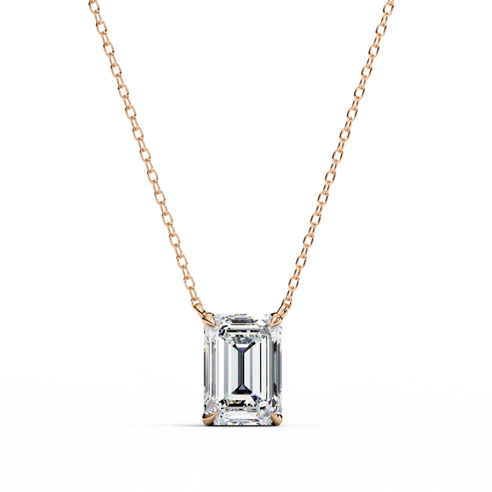 lab grown diamond | moissanite Jewellery Aramis Lab Grown Diamond OR Moissanite Pendant Rose Gold 18K by Rabbito Jewels