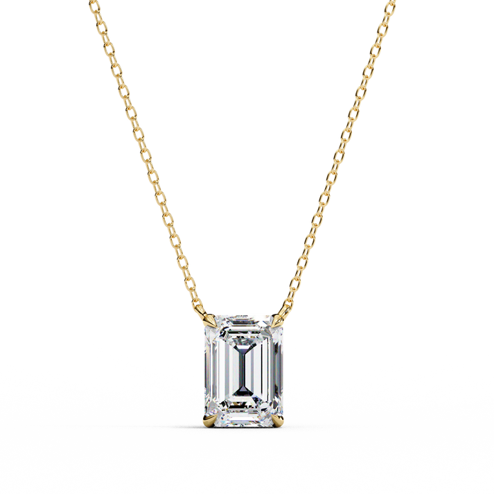 lab grown diamond | moissanite Jewellery Aramis Lab Grown Diamond OR Moissanite Pendant Yellow Gold 14K by Rabbito Jewels