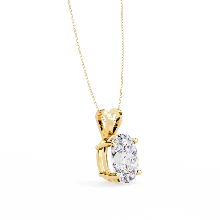 lab grown diamond | moissanite Jewellery Kiara 2.48CT Oval Lab Grown Diamond OR Moissanite Pendant by Rabbito Jewels