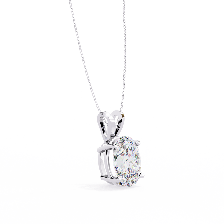 lab grown diamond | moissanite Jewellery Kiara 2.48CT Oval Lab Grown Diamond OR Moissanite Pendant by Rabbito Jewels