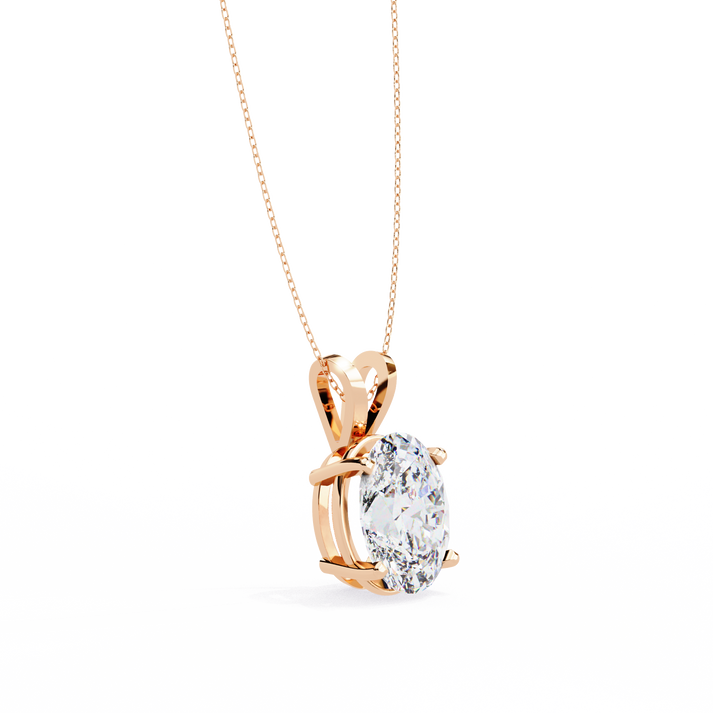 lab grown diamond | moissanite Jewellery Kiara 2.48CT Oval Lab Grown Diamond OR Moissanite Pendant by Rabbito Jewels