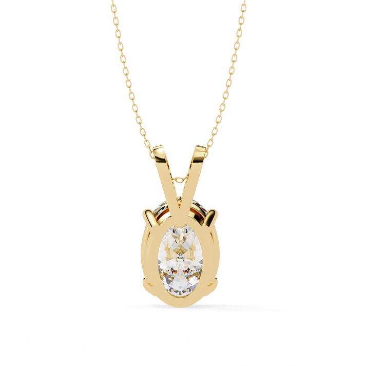 lab grown diamond | moissanite Jewellery Kiara 2.48CT Oval Lab Grown Diamond OR Moissanite Pendant by Rabbito Jewels