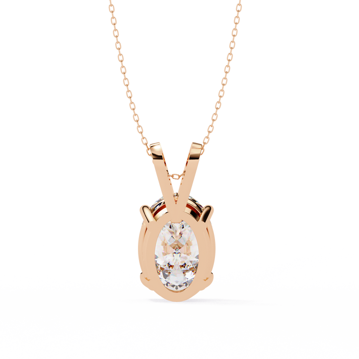 lab grown diamond | moissanite Jewellery Kiara 2.48CT Oval Lab Grown Diamond OR Moissanite Pendant by Rabbito Jewels
