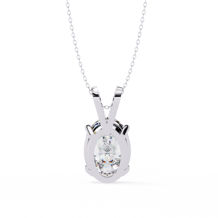 lab grown diamond | moissanite Jewellery Kiara 2.48CT Oval Lab Grown Diamond OR Moissanite Pendant by Rabbito Jewels