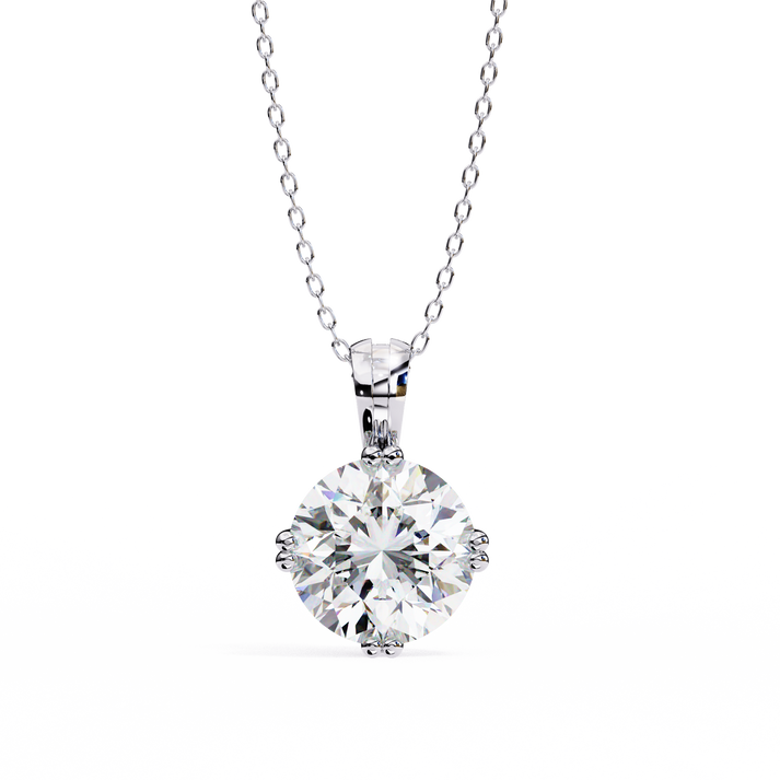 lab grown diamond | moissanite Jewellery Vesta Lab Grown Diamond OR Moissanite Pendant Silver by Rabbito Jewels
