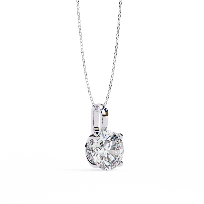 lab grown diamond | moissanite Jewellery Duo Lab Grown Diamond OR Moissanite Pendant Silver by Rabbito Jewels