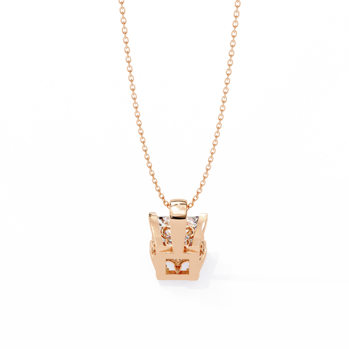 lab grown diamond | moissanite Jewellery Houston 2.62CT Princess Cut Lab Grown OR Moissanite Pendant by Rabbito Jewels