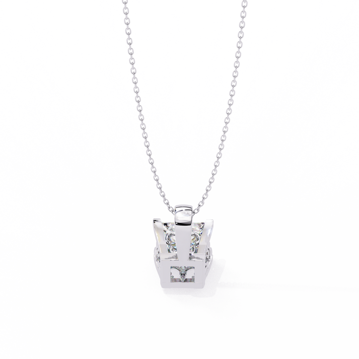lab grown diamond | moissanite Jewellery Houston 2.62CT Princess Cut Lab Grown OR Moissanite Pendant by Rabbito Jewels