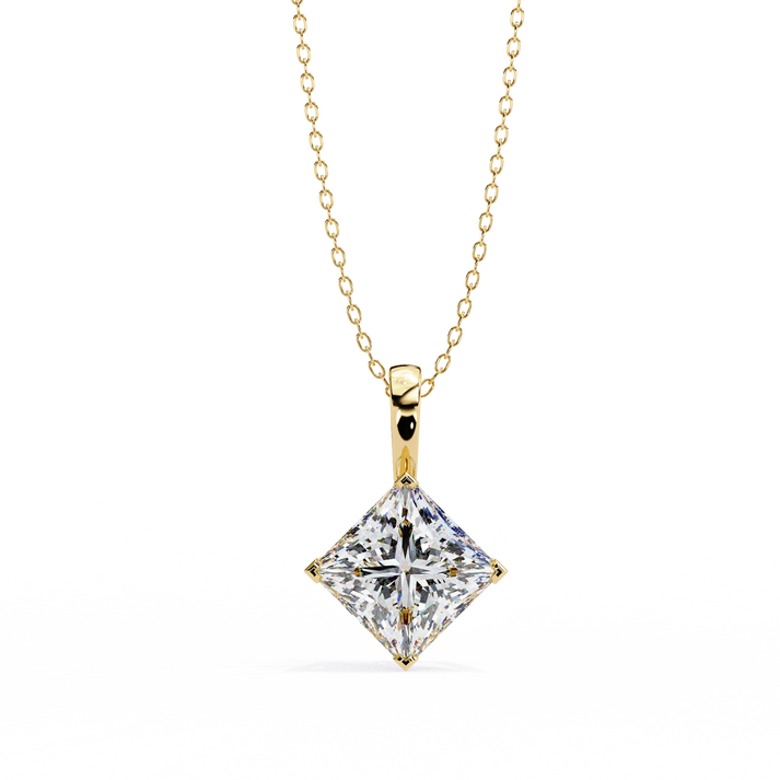 lab grown diamond | moissanite Jewellery Radiance Lab Grown Diamond OR Moissanite Pendant Yellow Gold 14K by Rabbito Jewels