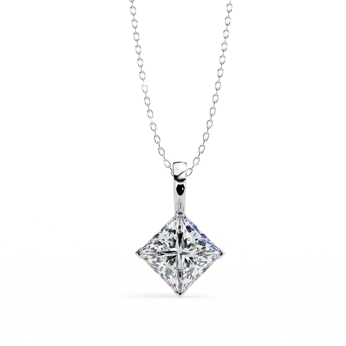 lab grown diamond | moissanite Jewellery Radiance Lab Grown Diamond OR Moissanite Pendant White Gold 14K by Rabbito Jewels