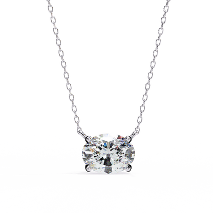 lab grown diamond | moissanite Jewellery One Cosora Lab Grown Diamond OR Moissanite Pendant Silver by Rabbito Jewels