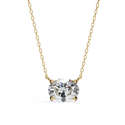 lab grown diamond | moissanite Jewellery One Cosora Lab Grown Diamond OR Moissanite Pendant Yellow Gold 18K by Rabbito Jewels