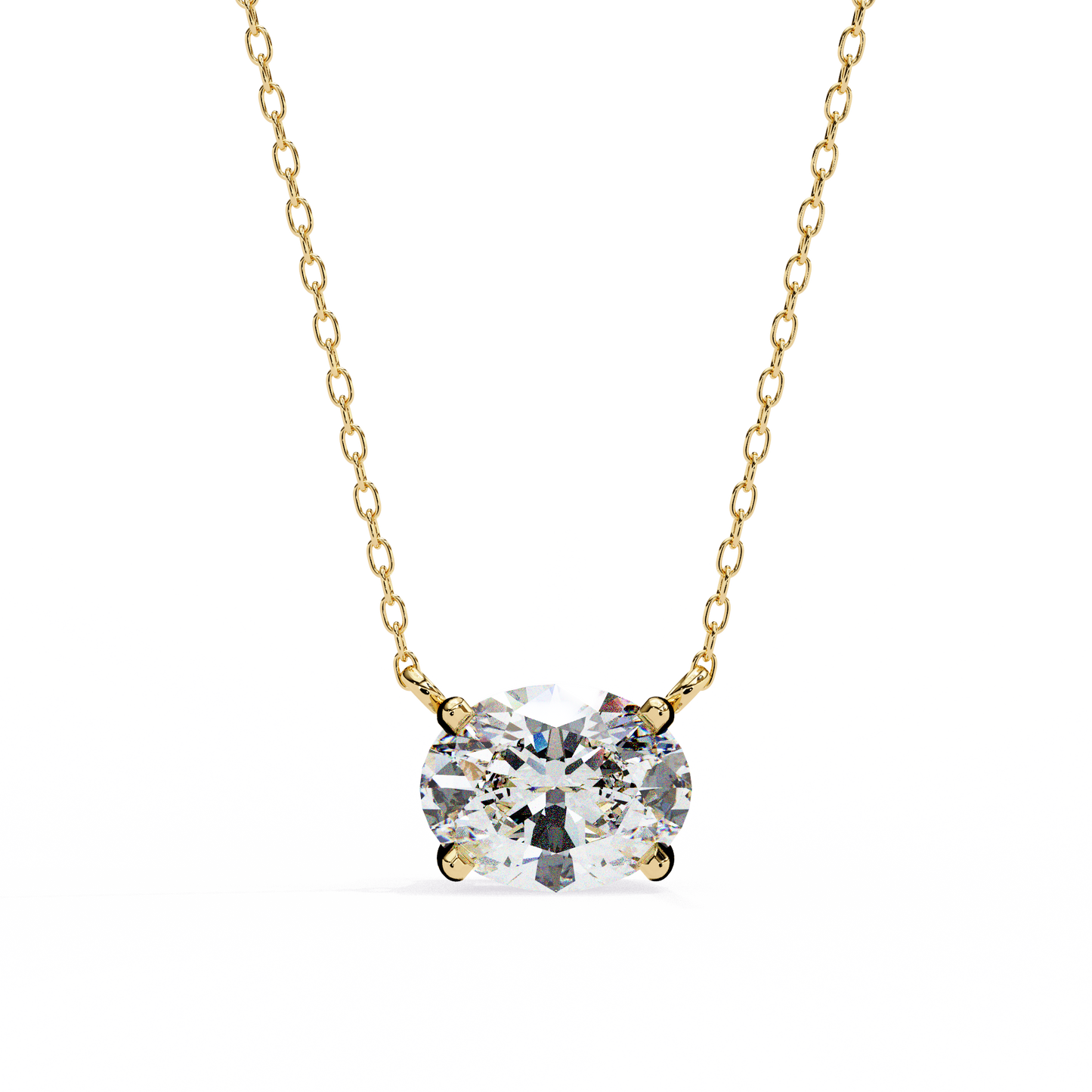 lab grown diamond | moissanite Jewellery One Cosora Lab Grown Diamond OR Moissanite Pendant Yellow Gold 14K by Rabbito Jewels