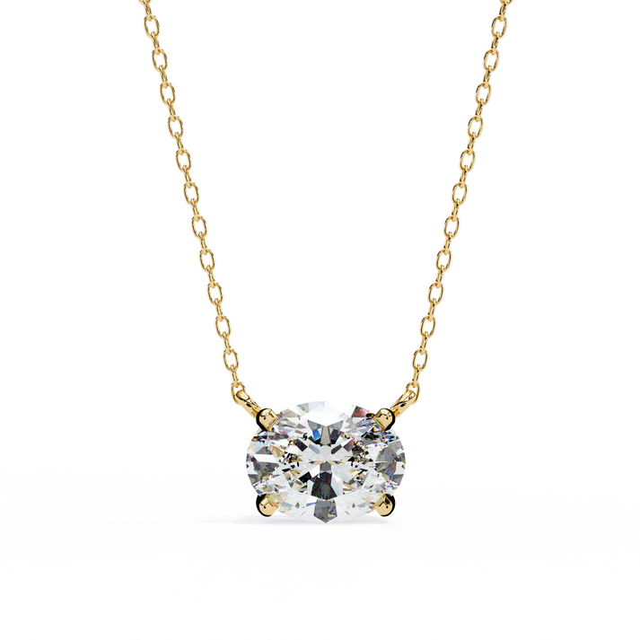 lab grown diamond | moissanite Jewellery One Cosora Lab Grown Diamond OR Moissanite Pendant Yellow Gold 14K by Rabbito Jewels