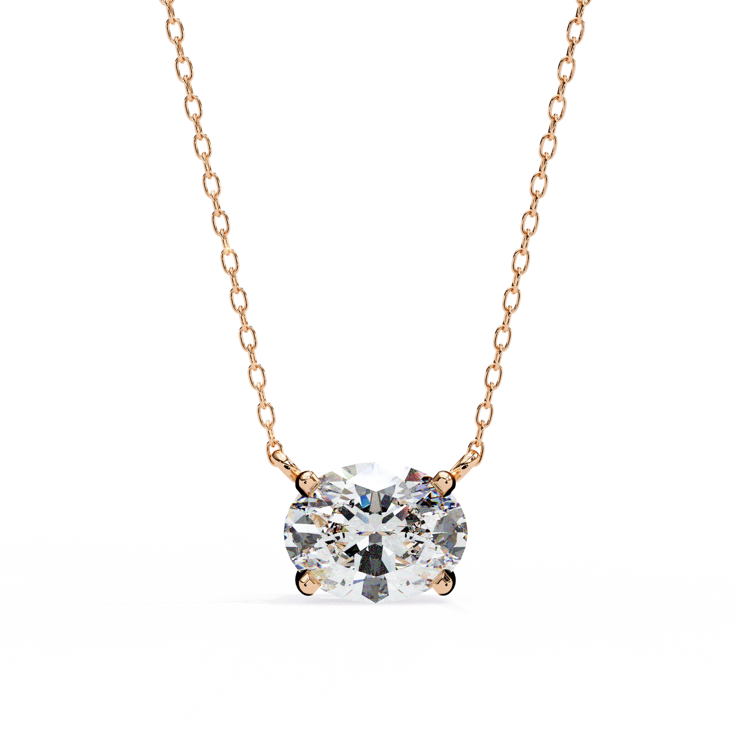 lab grown diamond | moissanite Jewellery One Cosora Lab Grown Diamond OR Moissanite Pendant Rose Gold 14K by Rabbito Jewels
