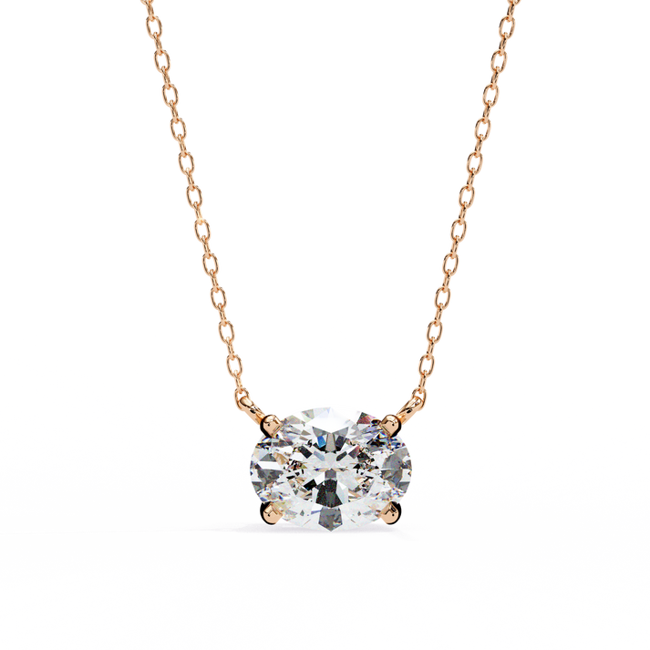 lab grown diamond | moissanite Jewellery One Cosora Lab Grown Diamond OR Moissanite Pendant Rose Gold 14K by Rabbito Jewels