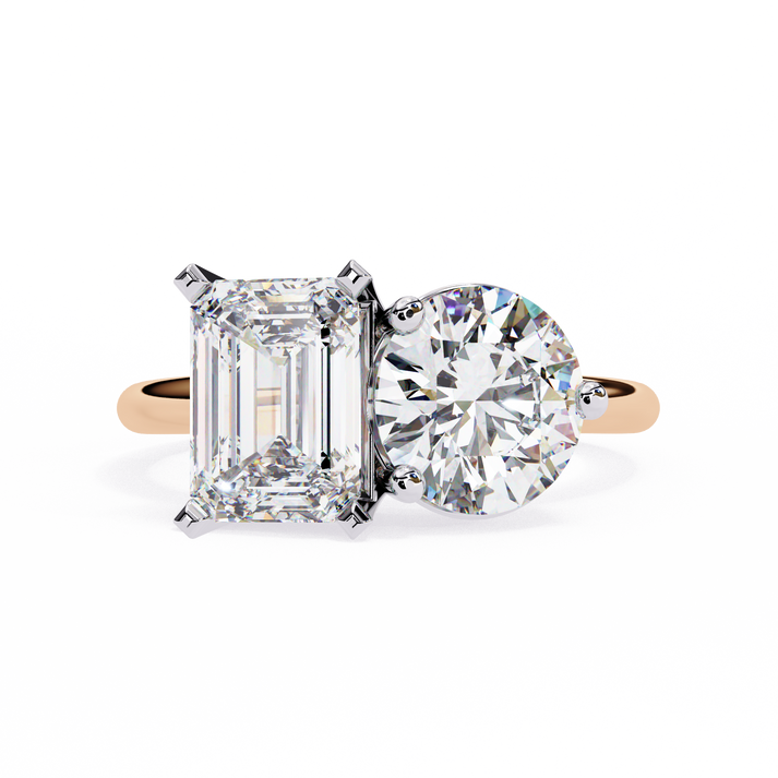 lab grown diamond | moissanite Jewellery Stellar Toi Moi Lab Grown Diamond OR Moissanite Ring Rose Gold 14K by Rabbito Jewels