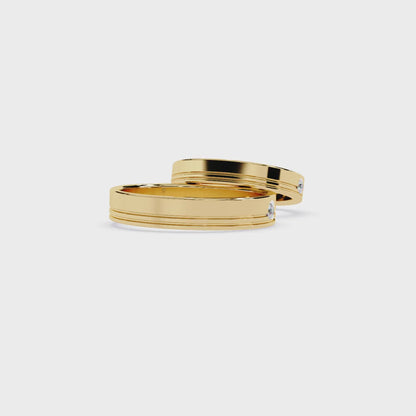 The Kayon Couple Lab Grown Diamond OR Moissanite Rings