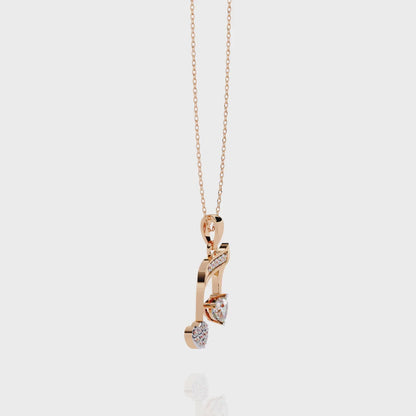 Music Star Lab Grown Diamond OR Moissanite Pendant