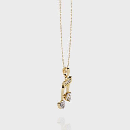 Music Star Lab Grown Diamond OR Moissanite Pendant